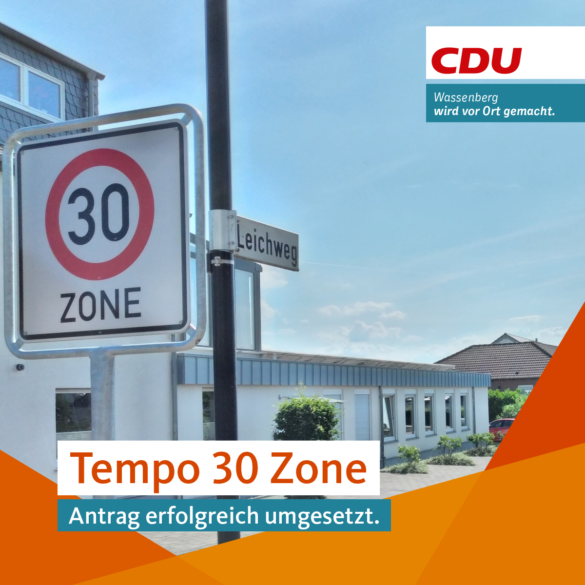 Tempo-30-Zone Leichweg, Birgelen